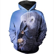 New autumn and winter hoodie  Grey Parrot 3D full print sweatshirt fashion stree - £107.03 GBP