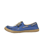 UGG Australia Lace Up Boat Shoes Size 7 Blue Leather Comfort Sherpa Heel... - £23.35 GBP