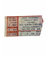 ERIC CLAPTON &amp; RY COODER CONCERT TICKET STUB 2/1/1983 SEATTLE POST REHAB #1 - £11.19 GBP