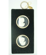 Velvet Black Frame with Shell Cameos (#J2443) - £175.22 GBP