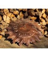 Copper Sun Wall Clock, Home Decor, Hand Made - $159.00+