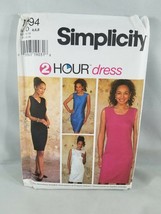 Simplicity 2 Hour Dress Sewing Pattern 7194 Size D 4, 6, 8 Straight 1996 Uncut - £6.70 GBP