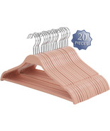 Elama Home 20 Piece Biodegradable Coat Hangers in Pink - £34.49 GBP