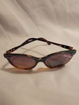 Piranha Women Fashion Cat Eye Sunglasses Style 60029 Brown Frames Teal Brow Trim - £6.87 GBP