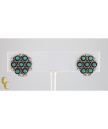 Sterling Silver Small Turquoise Round Clip-On Earrings Unique - $1,941.52 MXN Sterling Silver Small Turquoise Round Clip-On Earrings Unique - $1,941.52 MXN