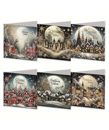 6  Christmas Wishes Greeting Cards Diamond Jewel Art COMPLETED &amp; SEALED - $27.71