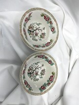 VTG John Maddock &amp; Sons Indian Tree LOT 2 Bowls 5 1/2&quot; Gold Trim Floral China - £10.95 GBP