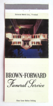 Brown-Forward Funeral Home Service - Cleveland, Ohio 30 Strike Matchbook Cover - £1.36 GBP