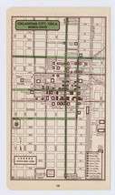 1951 Original Vintage Map Of Oklahoma City Oklahoma Downtown Business Center - £15.88 GBP