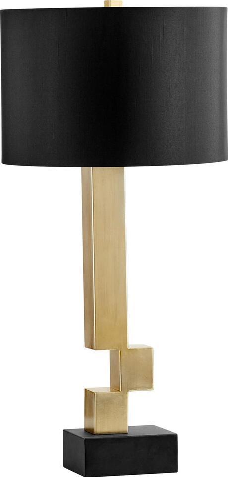 Table Lamp CYAN DESIGN RENDEZVOUS 1-Light Black Shade Gold Frosted Iron Liner - £672.02 GBP