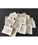 25 Pink &amp; Yellow Flowers Vintage Waterslide Ceramic Decals  - $2.25