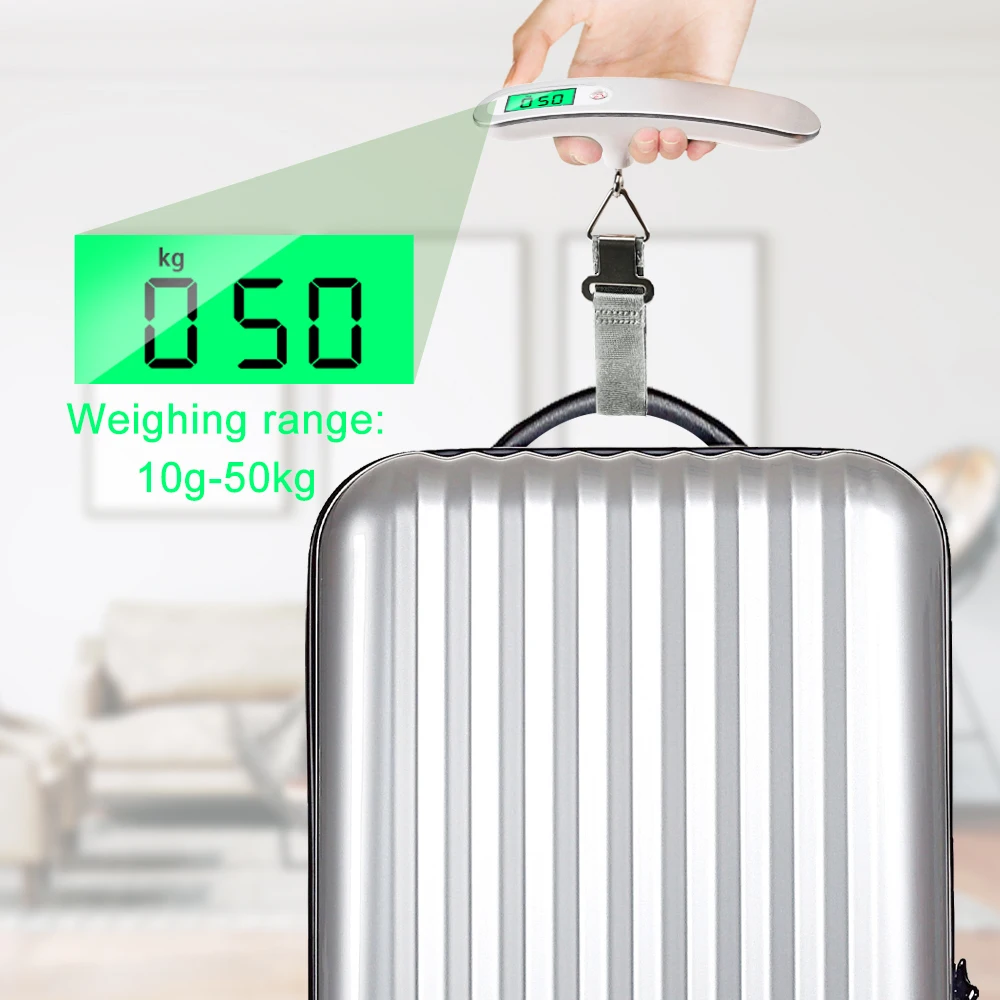 Sporting 50kg/110lb Portable Electronic Hand Luggage Scale LCD Digital Display B - £18.44 GBP