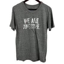 Rockets of Awesome We Are Awesome Metallic Lettering Tee Boys Large - $8.23