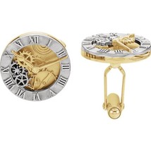 14k Yellow and White Gold Clockwork Cuff Links - $101,237.59 MXN