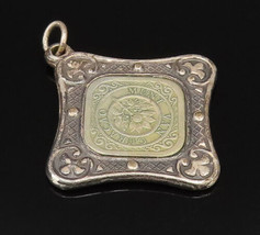 925 Sterling Silver - Vintage Curacao Orange Blossom 5ct Medal Pendant - PT21444 - £54.89 GBP