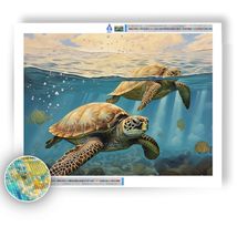 Tortoise in the Ocean - Diamond Painting Kit - £15.90 GBP+