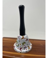 Metal Multicolored Butterfly Floral All Over Print 5” Table Top Bell - $20.49 CAD