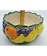 Vintage Fitz &amp; Floyd Ceramic Glazed Fruit Bowl 1989 7&quot; by 3 1/2&quot; - £21.20 GBP