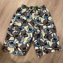 OP Ocean Pacific Boys size L (10/12) shark Swim Trunks Pool Board Shorts - $7.92
