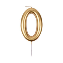 Gold Birthday Candles for Cake, Premium Glitter 0nd Number Candle Birthd... - $21.24