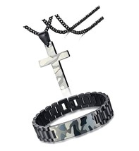 Stainless Steel Soldier Camouflage Bracelet and - $77.06