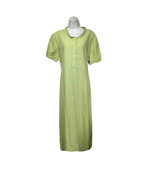 Monterey clothing company Green Linen Tencel Long Maxi Dress Size L - $34.65