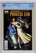 Princess Leia #1 Marvel 2015 CGC 9.8 1:50 J Scott Campbell Variant = to Top CGC - $138.55