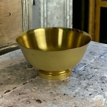 Vtg Solid Brass Bowl Décor Copper Craft Made in the USA Footed Bowl 6&quot; Topeka KS - £23.98 GBP