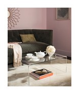 Acrylic coffee table waterfall style with bent corners. 36&quot; x 18&quot; x 18&quot; ... - £392.40 GBP