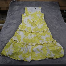 Roz &amp; Ali Dress Womens 16 Yellow Casual Lightweight Sleeveless A-Line Sundress - £23.69 GBP