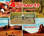 The Four Corners Utah Colorado Arizona New Mexico Postcard PC11 - $4.99