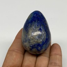 91.1g, 2.1&quot;x1.4&quot;, Natural Lapis Lazuli Egg Polished @Afghanistan, B33378 - £23.29 GBP