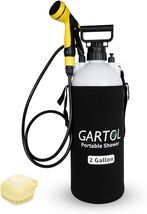 Gartol 2 Gallon Portable Shower with Handheld Showerhead, Silicone Bath ... - $28.49