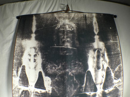 Shroud of Turin, Full Size Body, Negative on Linen Cloth, 6 x 3 Feet, Fr... - £116.84 GBP