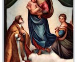 Il Sistina Madonna Pittura Da Raphael Unp DB Cartolina A16 - $5.08