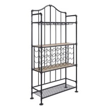Edina Wine Rack, Oak &amp; Sandy Black Finish - $532.00