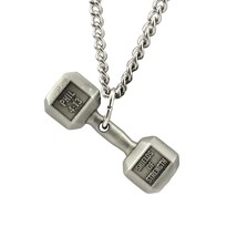 Weightlifting Necklace with Phil 4:13, "I can do all things through Christ ..." - $22.36