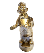 Clown Bank Mixed Metals Silver Tone 6.5&quot; Tall Missing Hand Balloons - $4.80