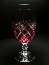 Faberge Odessa  Ruby Red Crystal Ice Tea Water Glass - $245.00