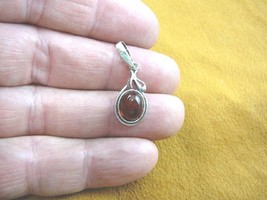 (P22-33) Orange oval Baltic AMBER Poland .925 Sterling SILVER PENDANT jewelry - £20.23 GBP