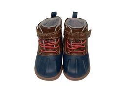 Carter’s Toddler Duck Boots Size 4 Navy Brown Waterproof Style New Never Worn image 2