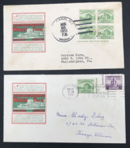 2 VTG 1933 Century of Progress World&#39;s Fair Chicago Cancel Cover Plate Block - £7.62 GBP