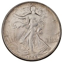 1945 50C Walking Liberty Half Dollar in Choice BU Condition Excellent Ey... - $59.14