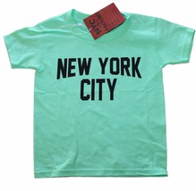 Mint Green New York City T-Shirt Screen Print NYC Toddler Tee Gift Love ... - £12.54 GBP