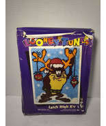Vintage Caron Christmas Taz Latch Hook 20&quot;x30&quot; Looney Tunes NOS No. LT 0552 - €17,31 EUR