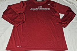 Nike Dri Fit Brandon Burlsworth Foundation mens shirt LARGE long sleeve red - $18.37