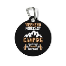 Camping Humor Pet Tag, Beer Mountain Parody, Personalized Dog Cat Collar... - $17.51
