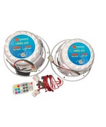 2x HYANKA  HMS-65 500 Watt Peak Power 3 Ohms Marine LED Speakers W 7 col... - $168.18