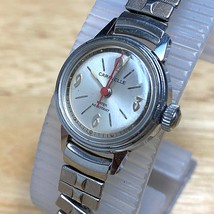 Vintage Caravelle By Bulova Lady Silver Stretch Band Hand-Wind Mechanical Watch - $26.59
