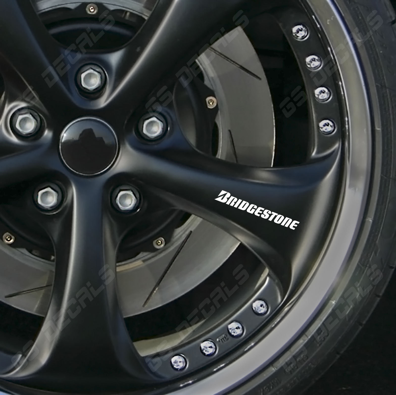 Bridgestone Logo Wheel Decals Stickers Premium Quality 5 Colors Porsche Ford RS